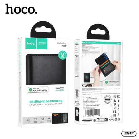 กระเป๋าเก็บการ์ดอัจฉริยะ HOCO E91F พร้อม GPS TRACKER ติดตามตำแหน่งทั่วโลก สำหรับ APPLE IOS เก็บบัตรได้ 11 ใบ_9